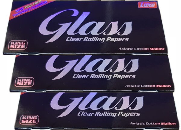 Glass Clear Rolling Papers King Size 3x40