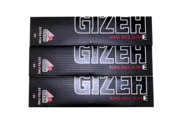 Gizeh Extra fine King Size slim Papers Magnetverschlu&szlig; black 3 St&uuml;ck